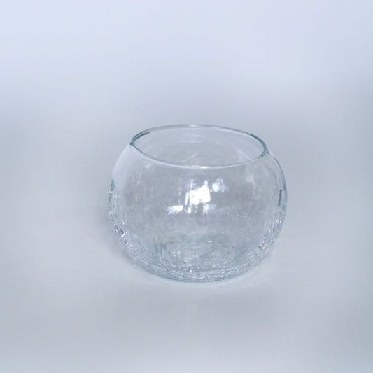 Lasinen pyöreä maljakko