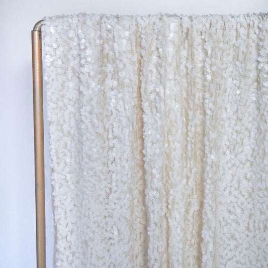 Paljettikangas, valkoinen