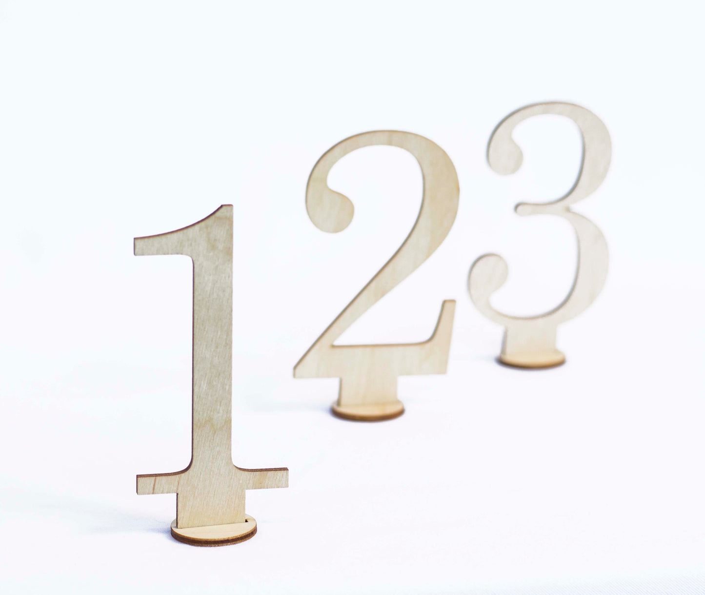 Wooden table numbers 1-10